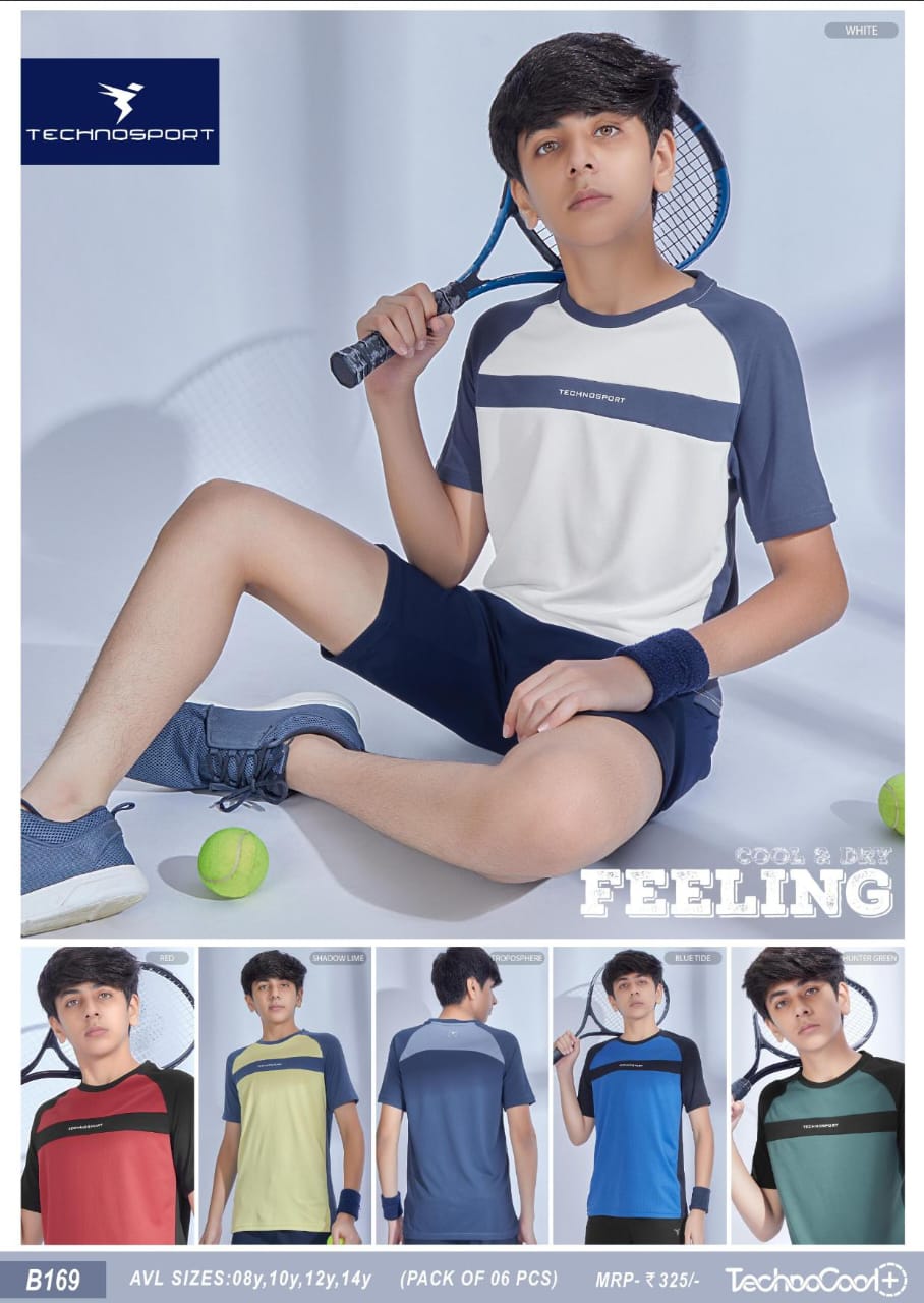B169/2 ASSORTED KIDS TECHNOSPORT CREW NECK 14Y - Image 1