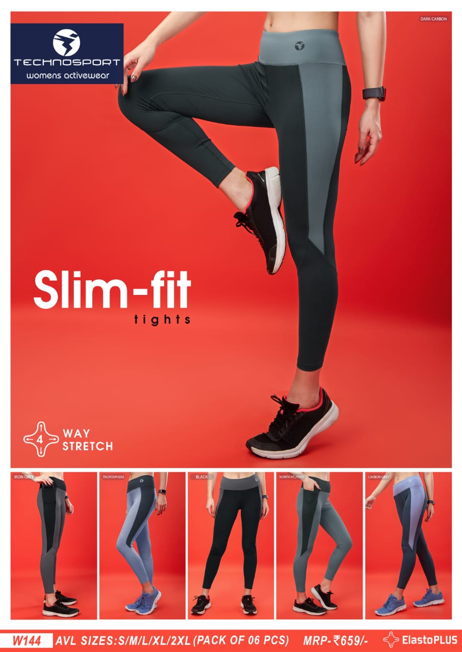 W144 ASSORTED WOMENS TECHNOSPORT TIGHTS 2XL - Image 1