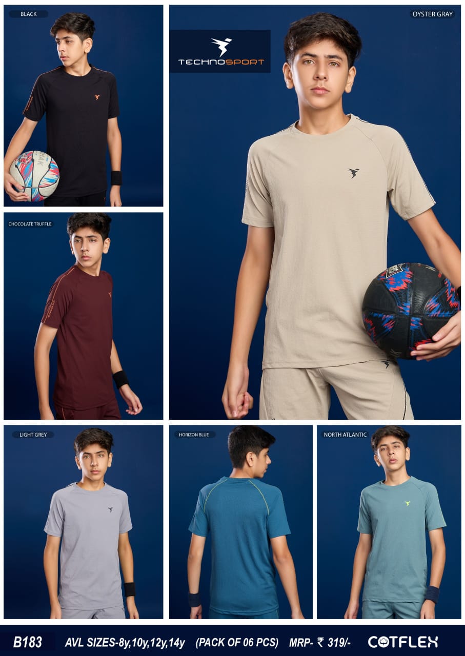 B183 ASSORTED BOYS TECHNOSPORT CREW NECK (08Y) - Image 1