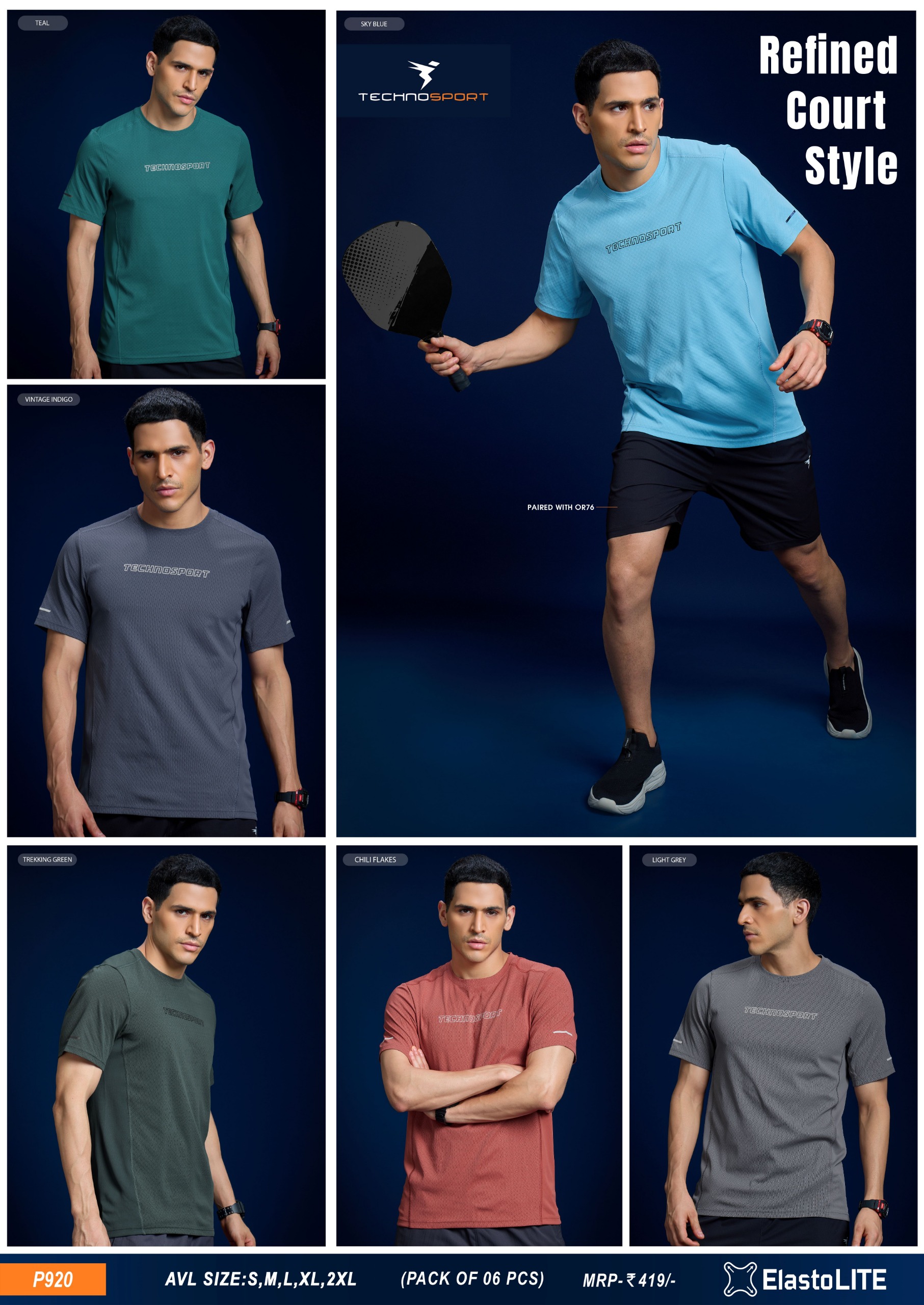 P920 MENS CREW NECK H/S XL - Image 1