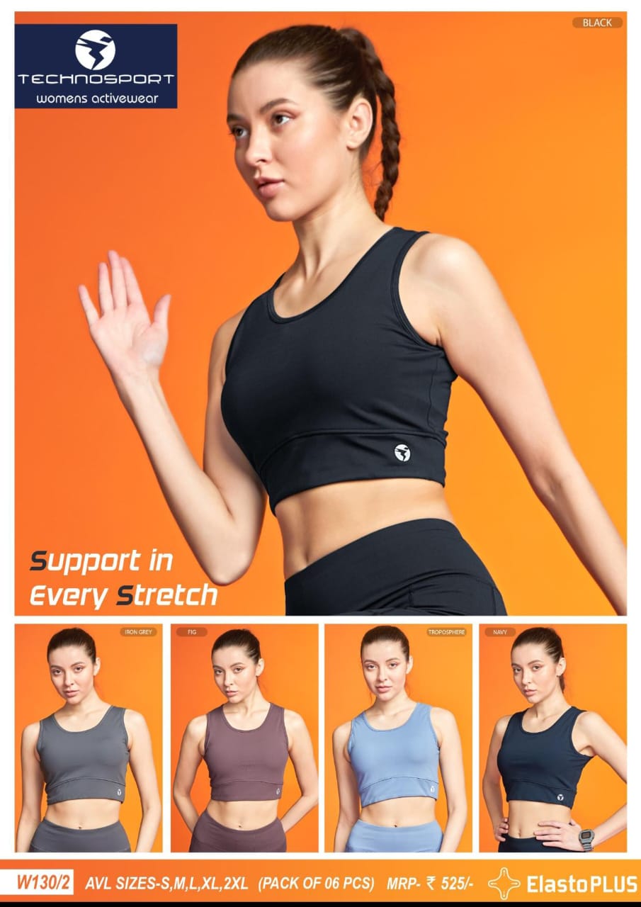 W130/2 ASSORTED WOMENS TECHNOSPORT SPORTS BRA S - Image 1