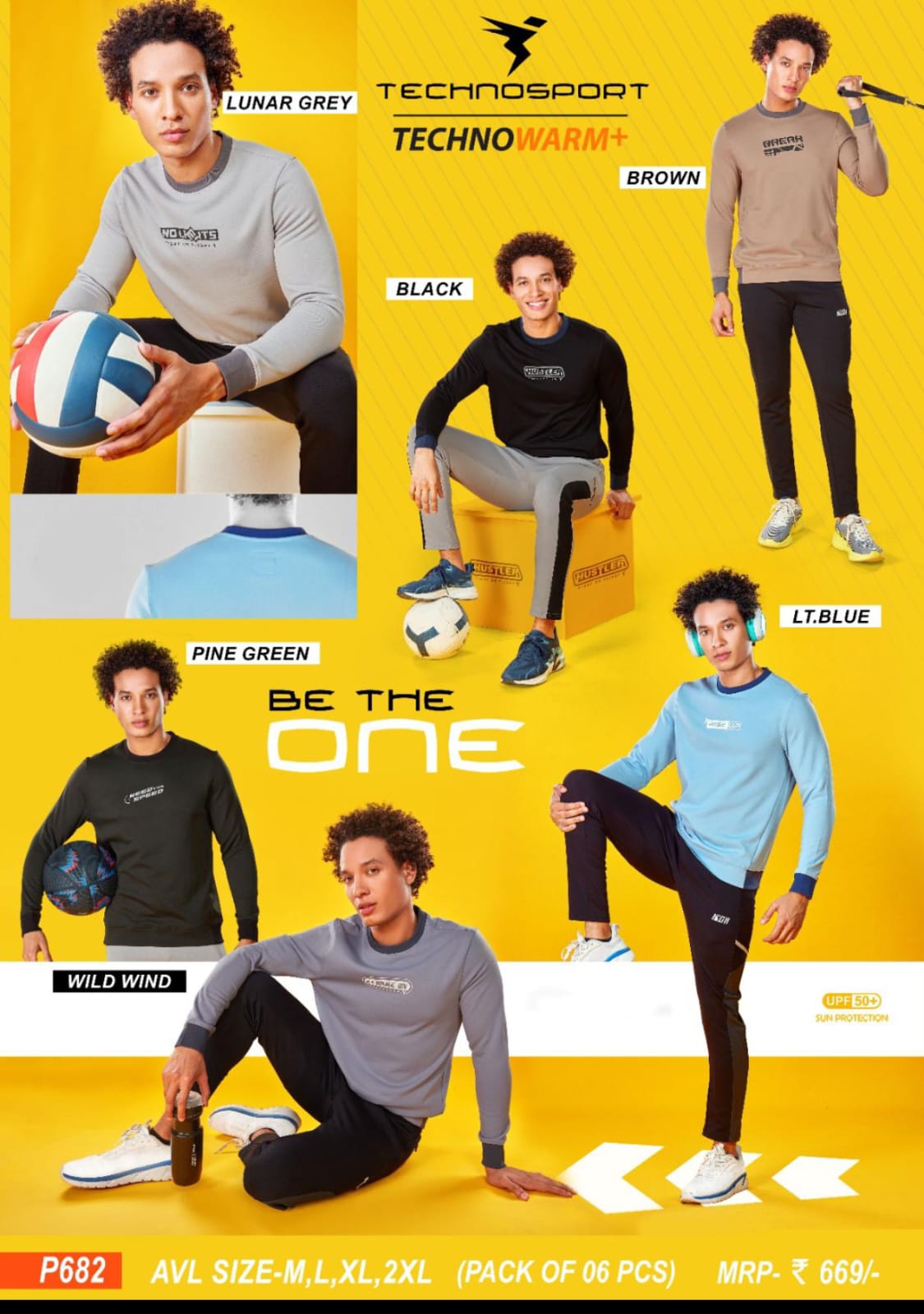 P682 ASSORTED MENS TECHNOSPORT SWEAT SHIRT F/S XL - Image 1