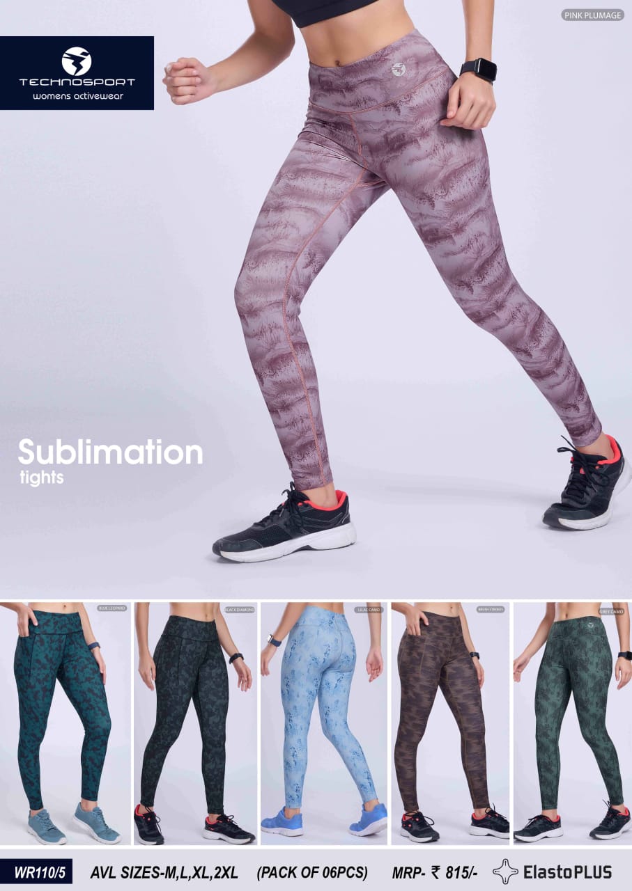 WR110 ASSORTED WOMENS TECHNOSPORT TIGHTS (2XL) - Image 1