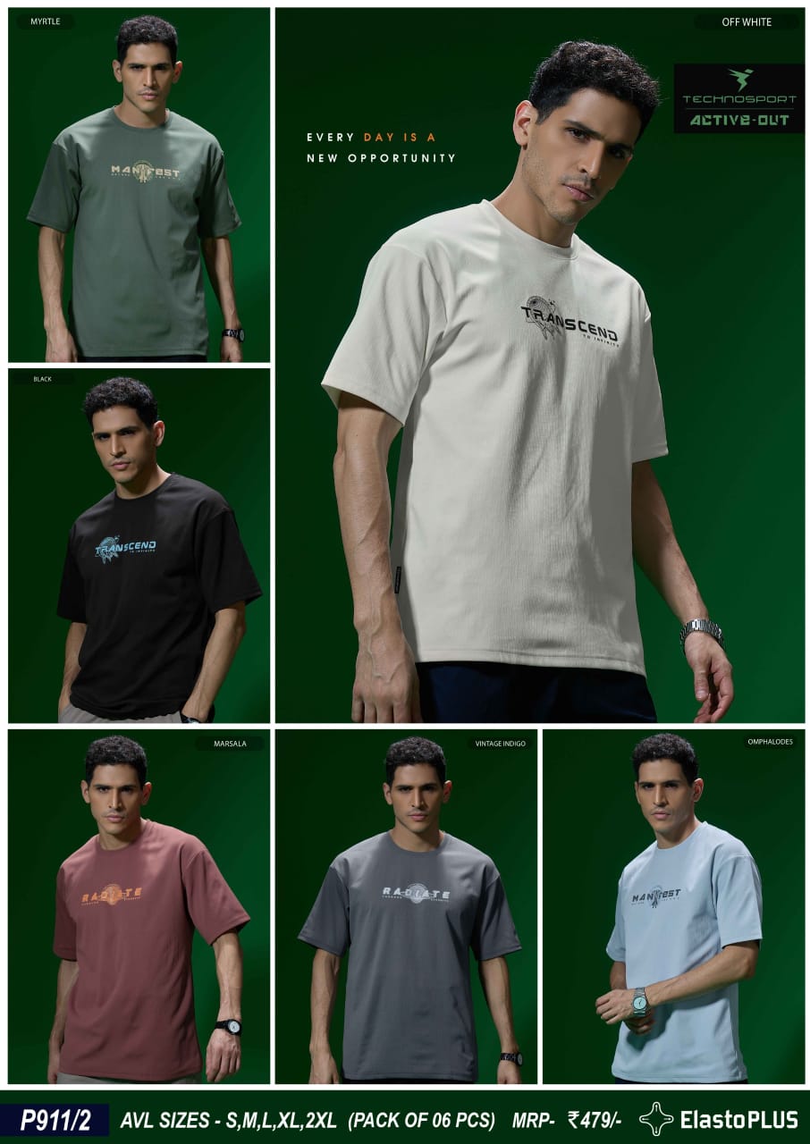P911/2 ASSORTED MENS TECHNOSPORT CREW NECK S - Image 1
