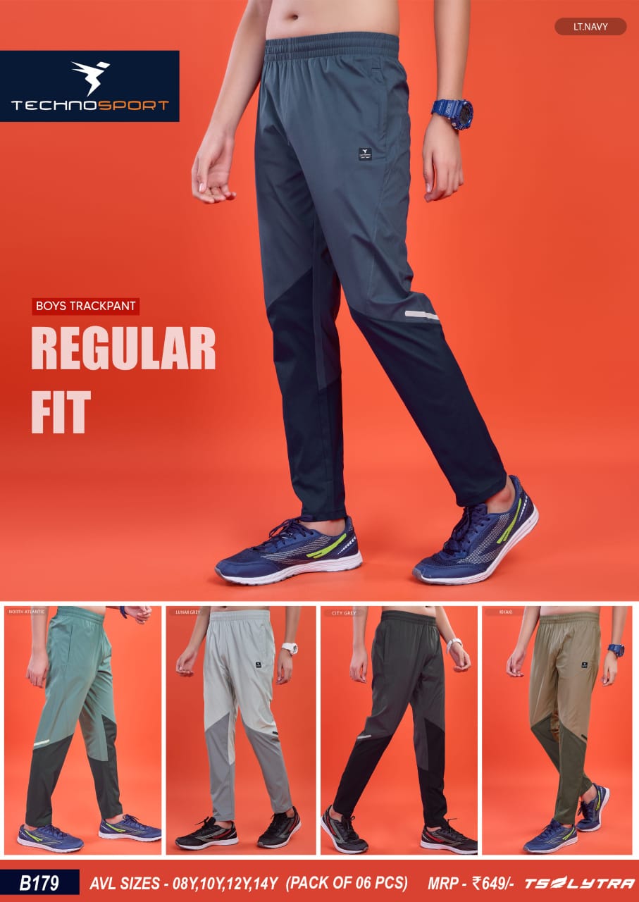 B179 ASSORTED BOYS TECHNOSPORT TRACK PANT (12Y) - Image 1