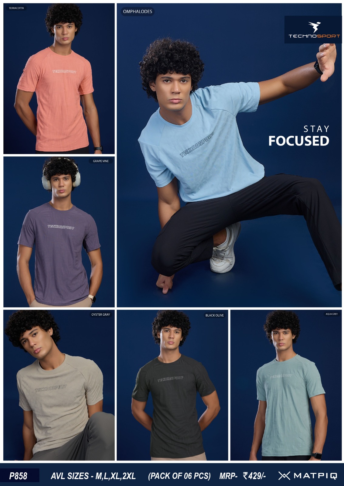 P858 ASSORTED MENS TECHNOSPORT CREW NECK 2XL - Image 1