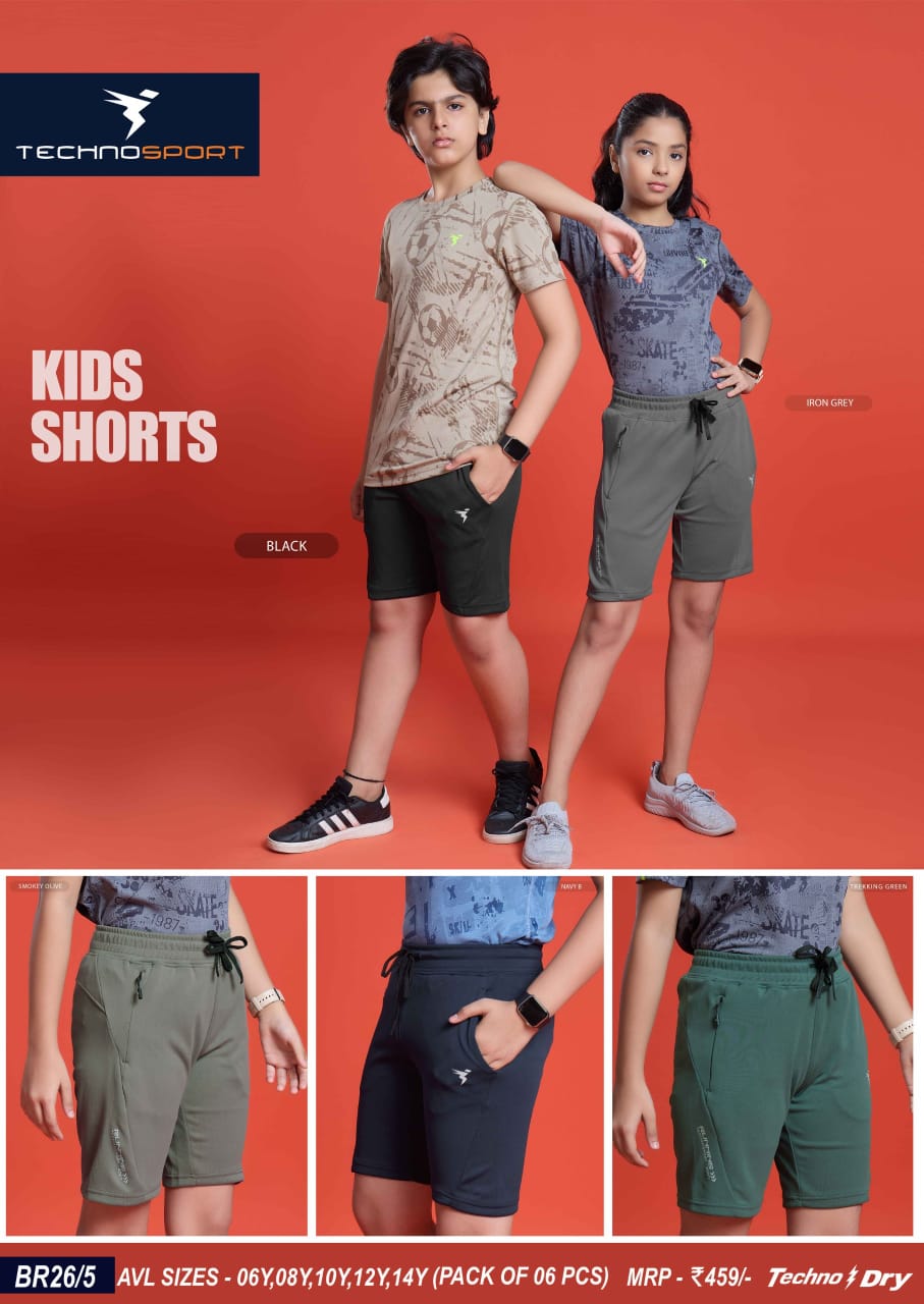 BR26/5 ASSORTED BOYS TECHNOSPORT SHORTS 10Y - Image 1