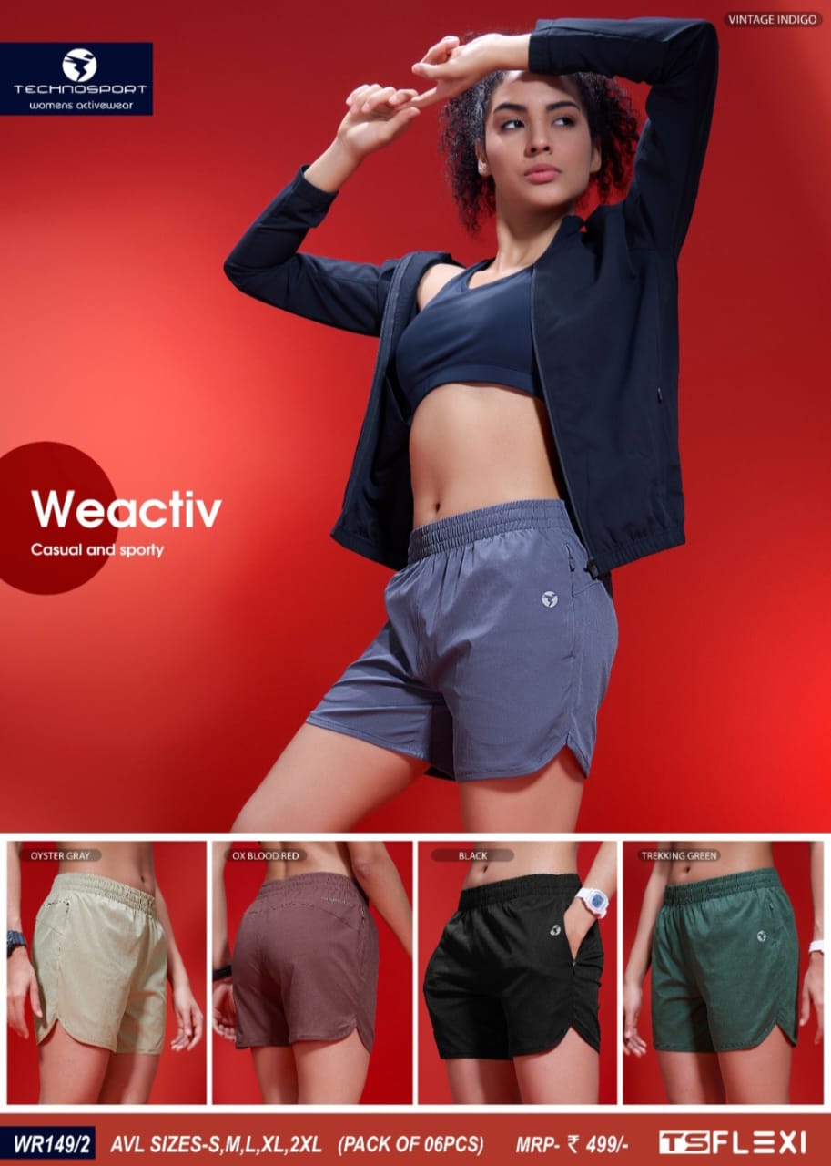 WR149 ASSORTED WOMENS TECHNOSPORT SHORTS (L) - Image 1