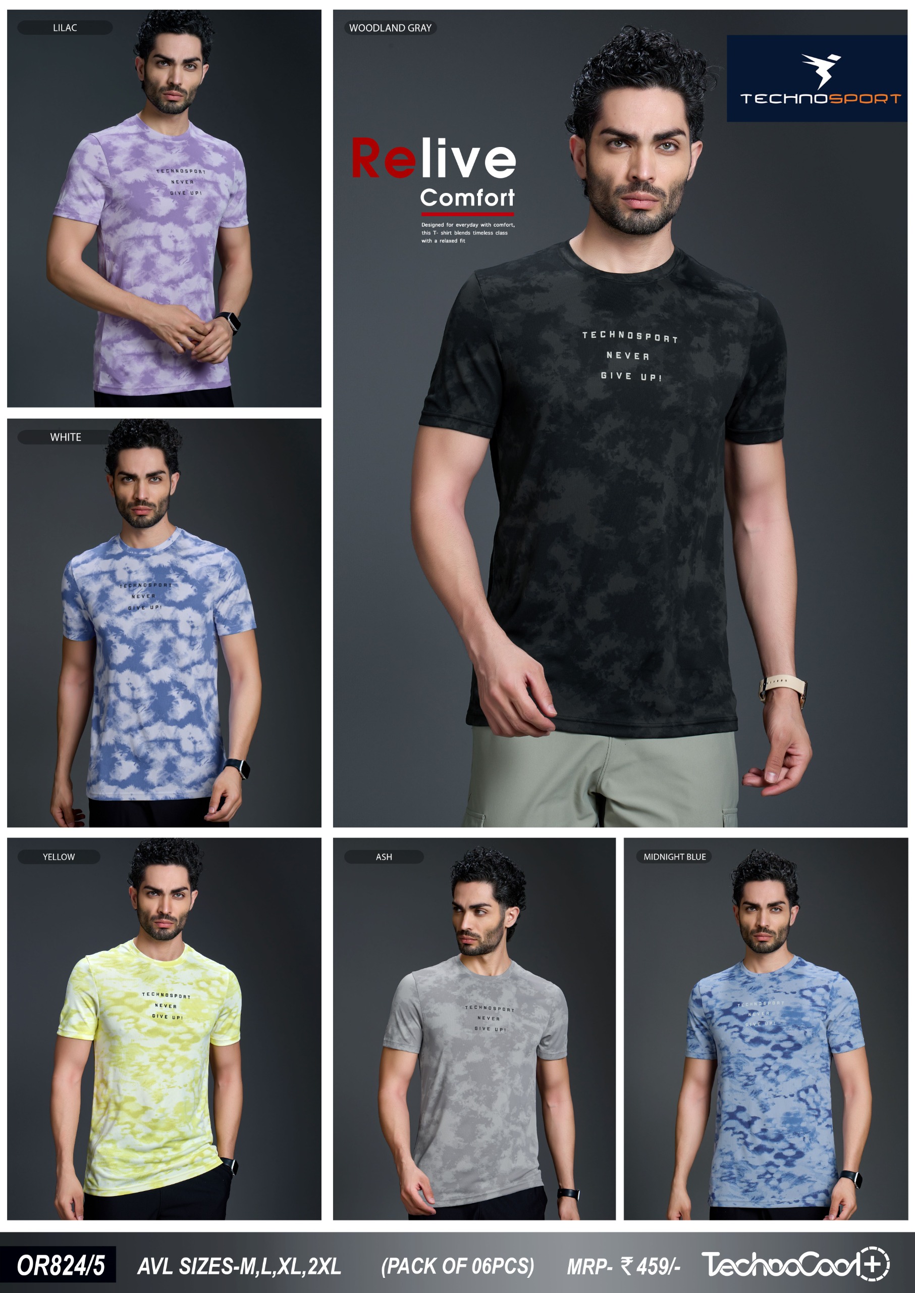 OR824/5 MENS CREW NECK H/S M - Image 1