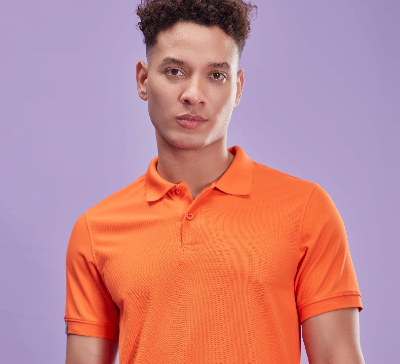 OR51/28 ORANGE MENS TECHNOSPORT COLLAR H/S M MRP.420 - Image 2