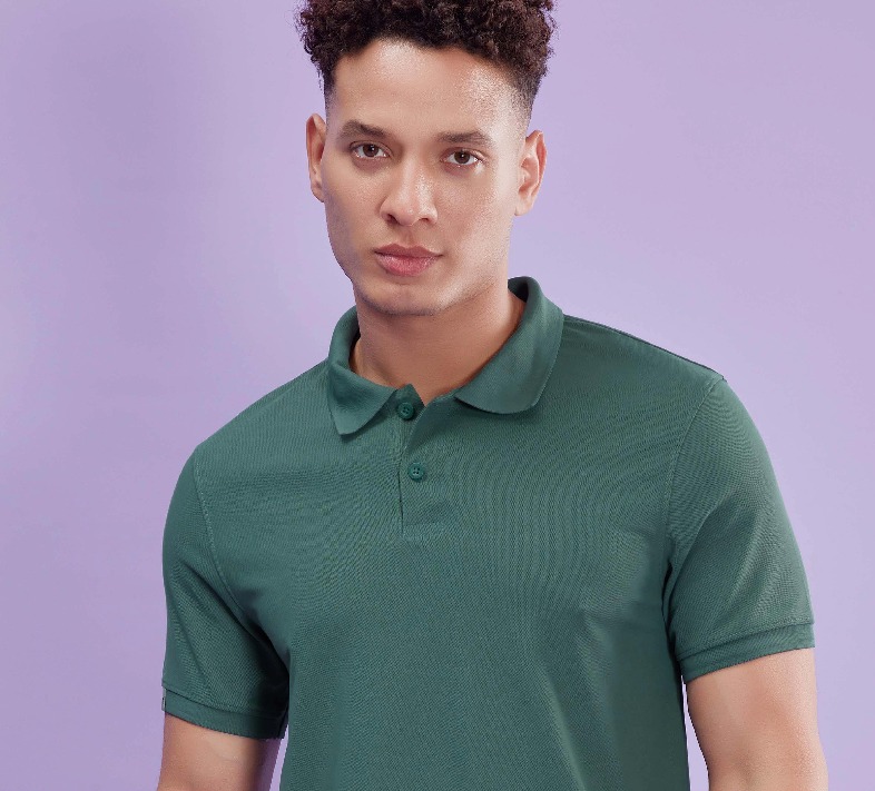 OR51 HUNTER GREEN MENS TECHNOSPORT COLLAR H/S (M) - Image 1
