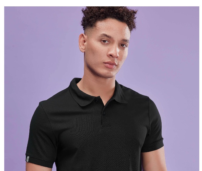 OR51/28 BLACK MENS TECHNOSPORT COLLAR H/S M MRP.420 - Image 1