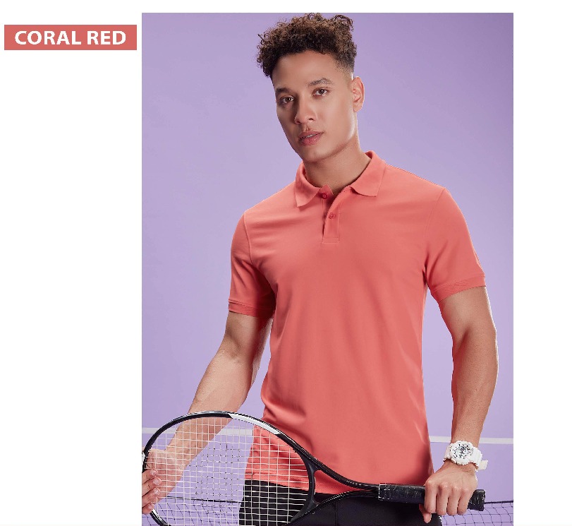 OR51/28 CORAL RED MENS TECHNOSPORT COLLAR H/S XL MRP.420 - Image 2