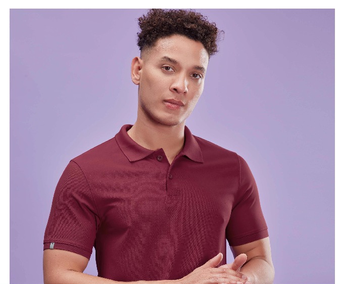 OR51 BERRY RED MENS TECHNOSPORT COLLAR H/S (S) - Image 1