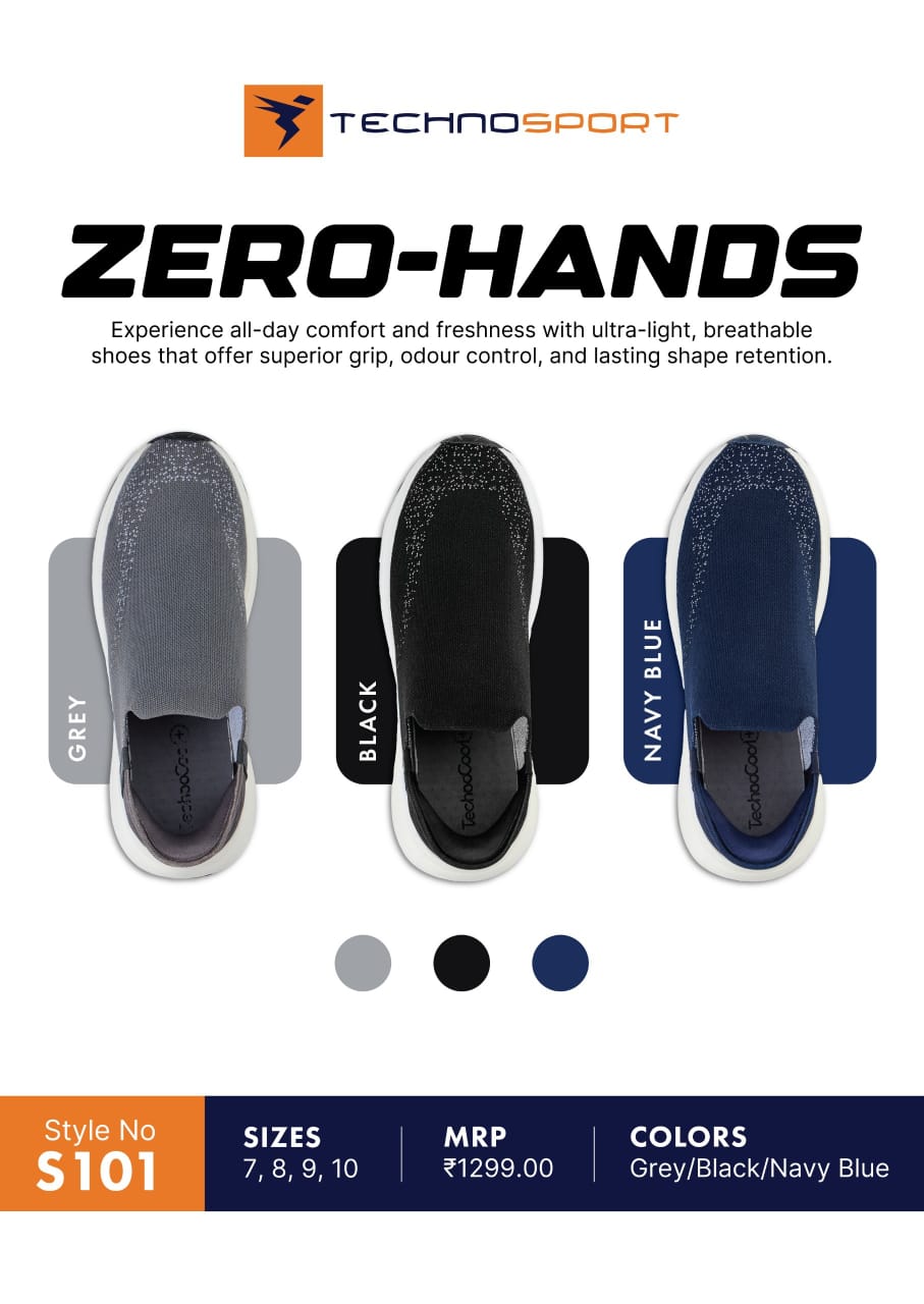 S101 NAVY MENS TECHNOSPORT SHOE 10UK - Image 1