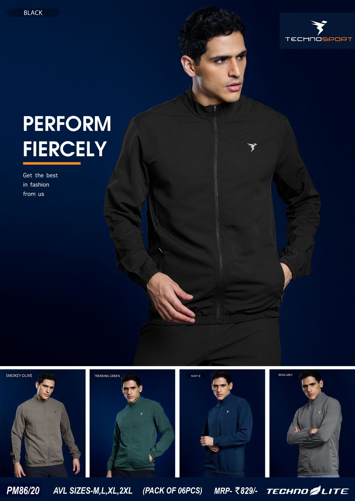 PM86 ASSORTED MENS TECHNOSPORT JACKET (XL) - Image 1