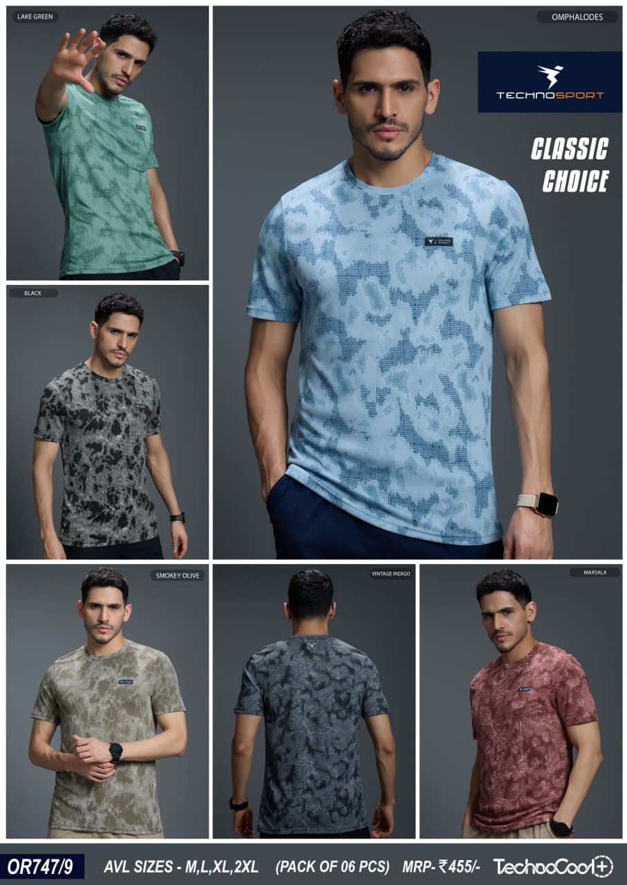 OR747/9 ASSORTED MENS TECHNOSPORT CREW NECK M - Image 1
