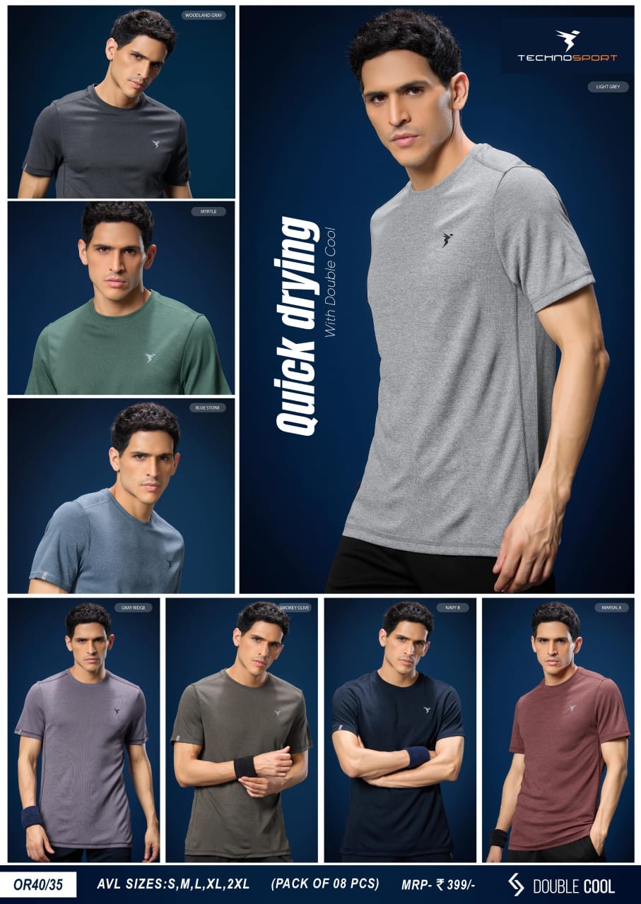 OR40 ASSORTED MENS TECHNOSPORT CREW NECK (L) - Image 1