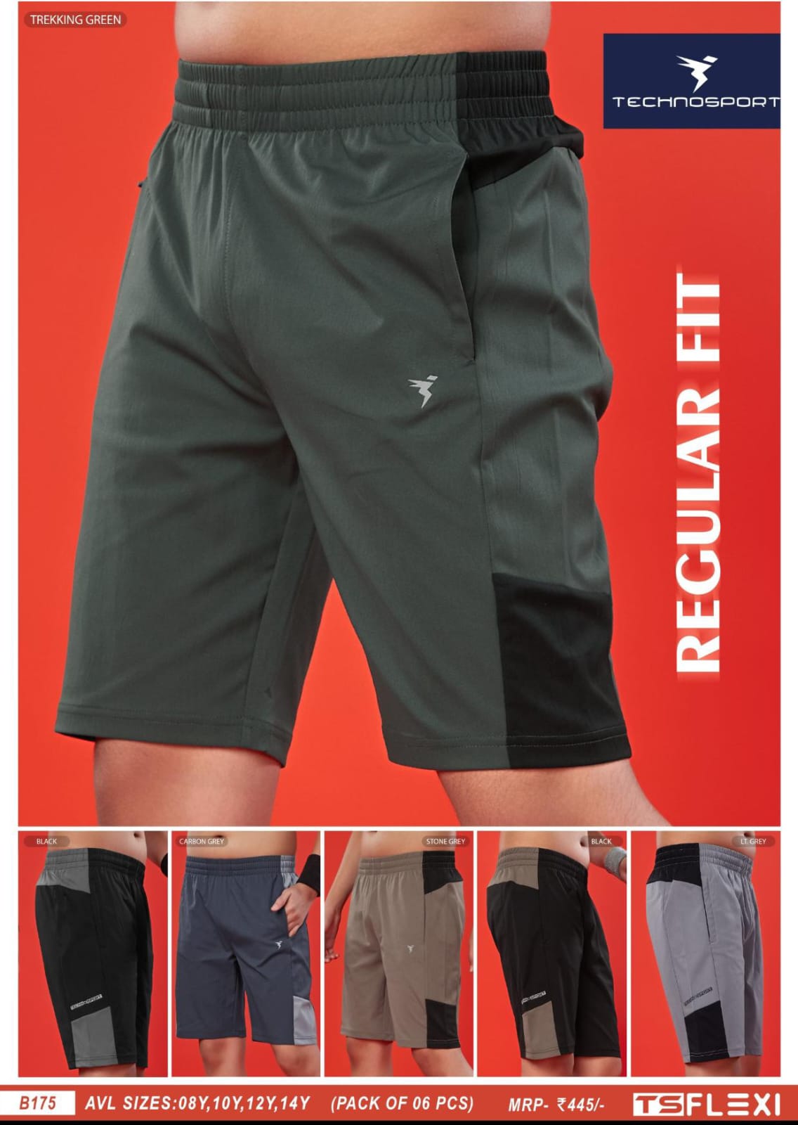 B175 ASSORTED BOYS TECHNOSPORT SHORTS 10Y - Image 1