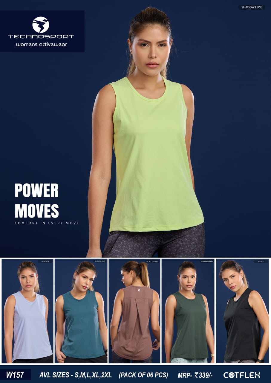 W157 ASSORTED WOMENS TECHNOSPORT GYM VEST 2XL - Image 1