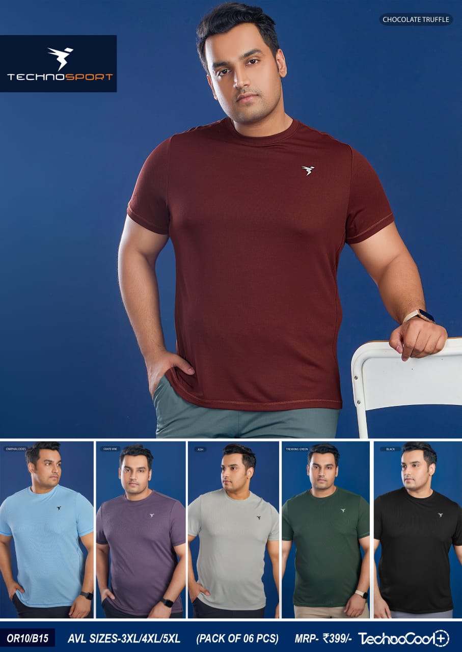 OR10/B15 ASSORTED MENS TECHNOSPORT CREW NECK 3XL - Image 1