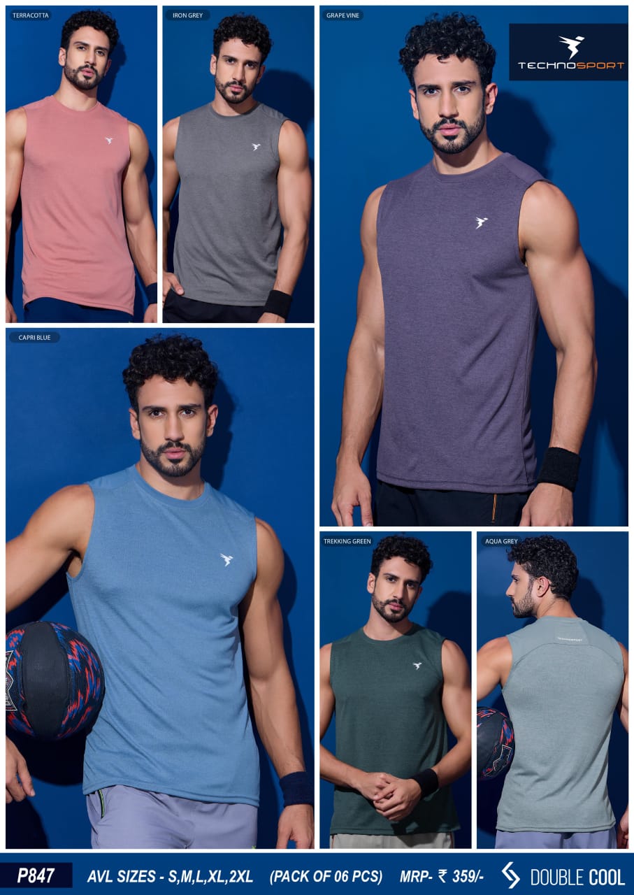 P847 ASSORTED MENS TECHNOSPORT CREW NECK (2XL) - Image 1
