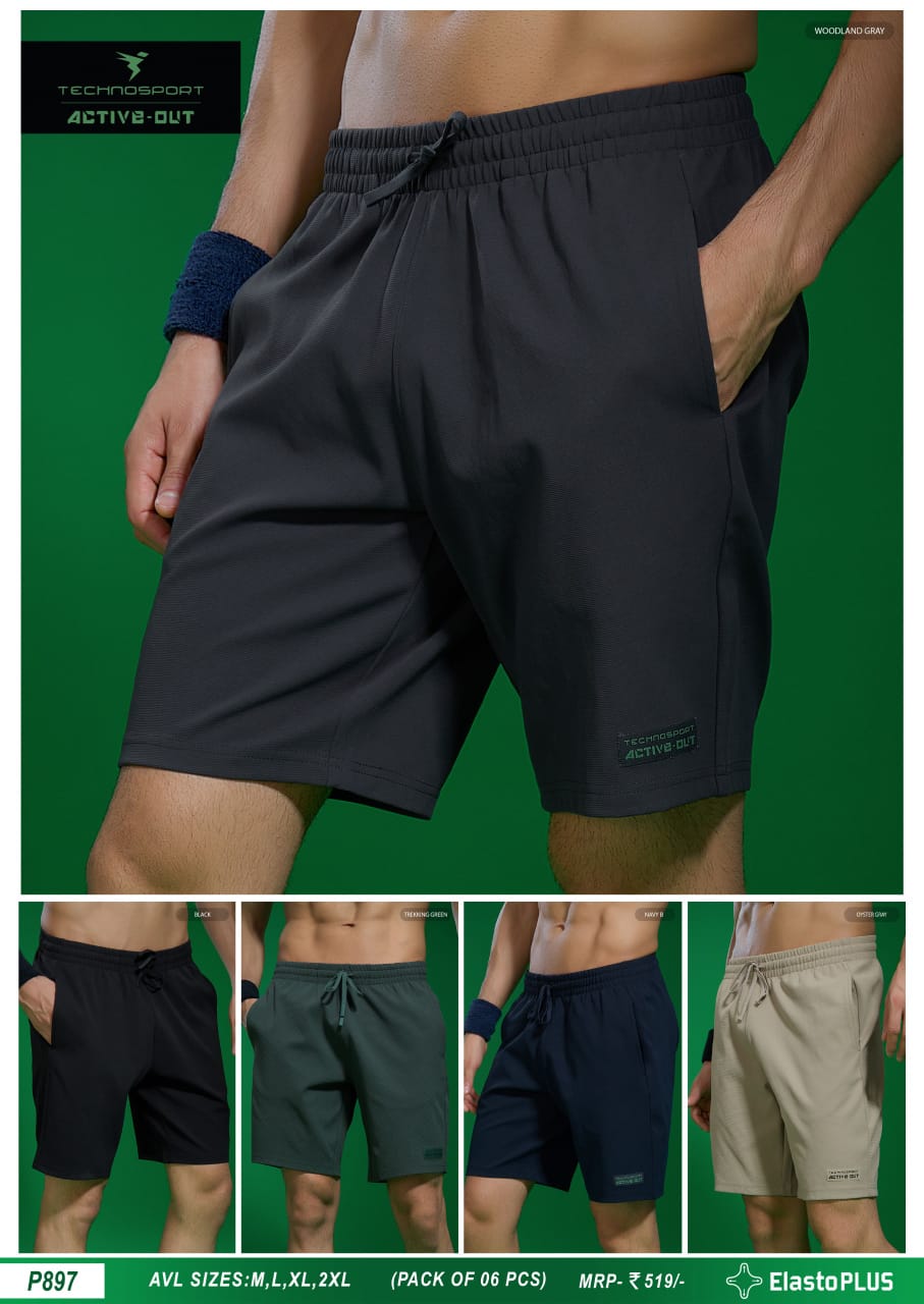P897 ASSORTED MENS TECHNOSPORT SHORTS M - Image 1