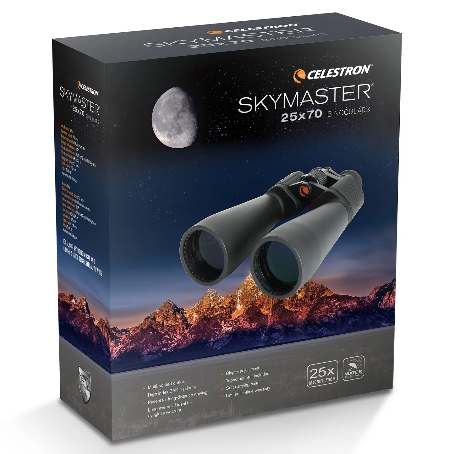 Celestron SkyMaster 25x70mm Porro Binoculars (  71008 ) - Image 9
