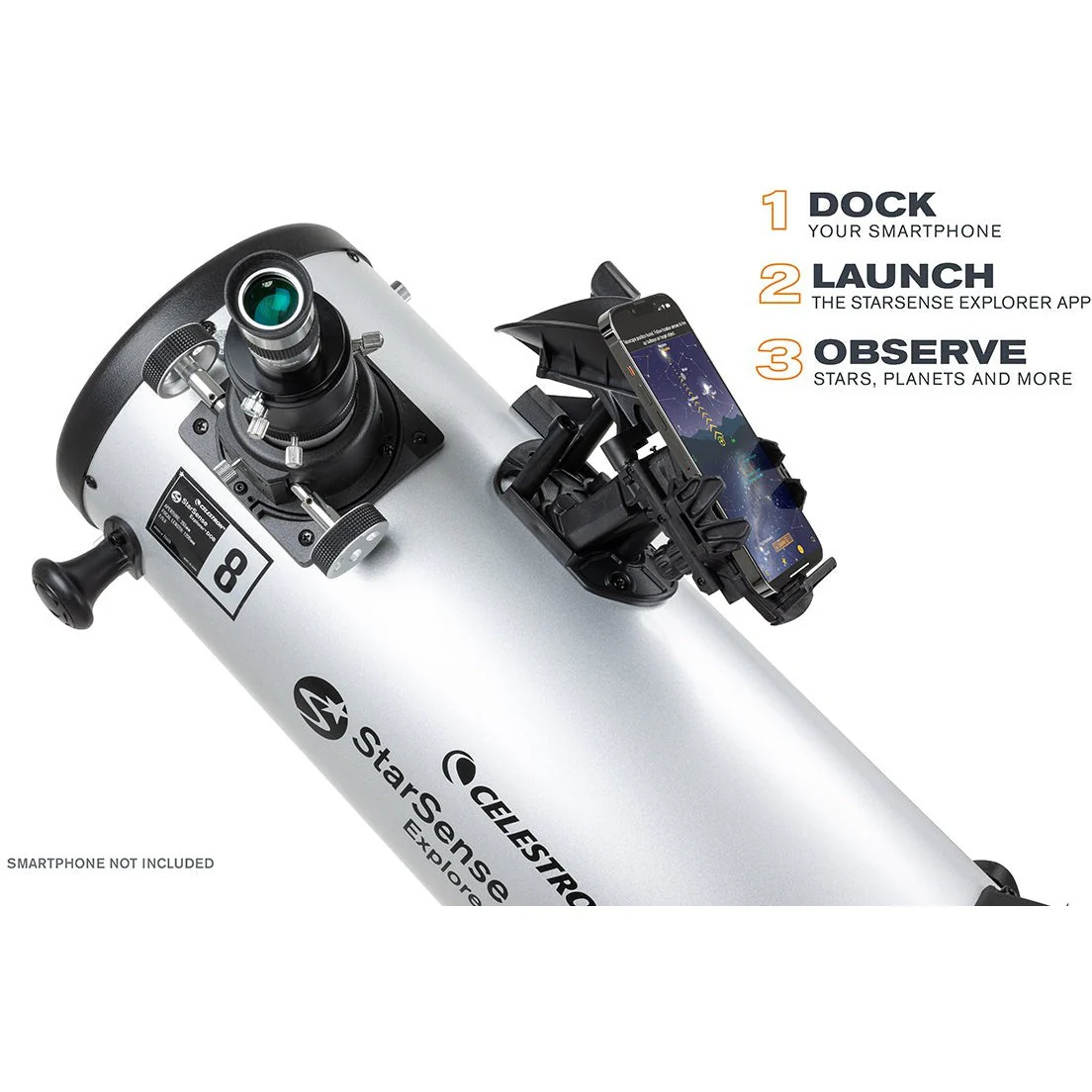 Celestron StarSense Explorer 8" Dobsonian Smartphone App-Enabled Telescope (22470) Celestron StarSense Explorer 8" Dobsonian Smartphone App-Enabled Telescope (22470) - Image 2