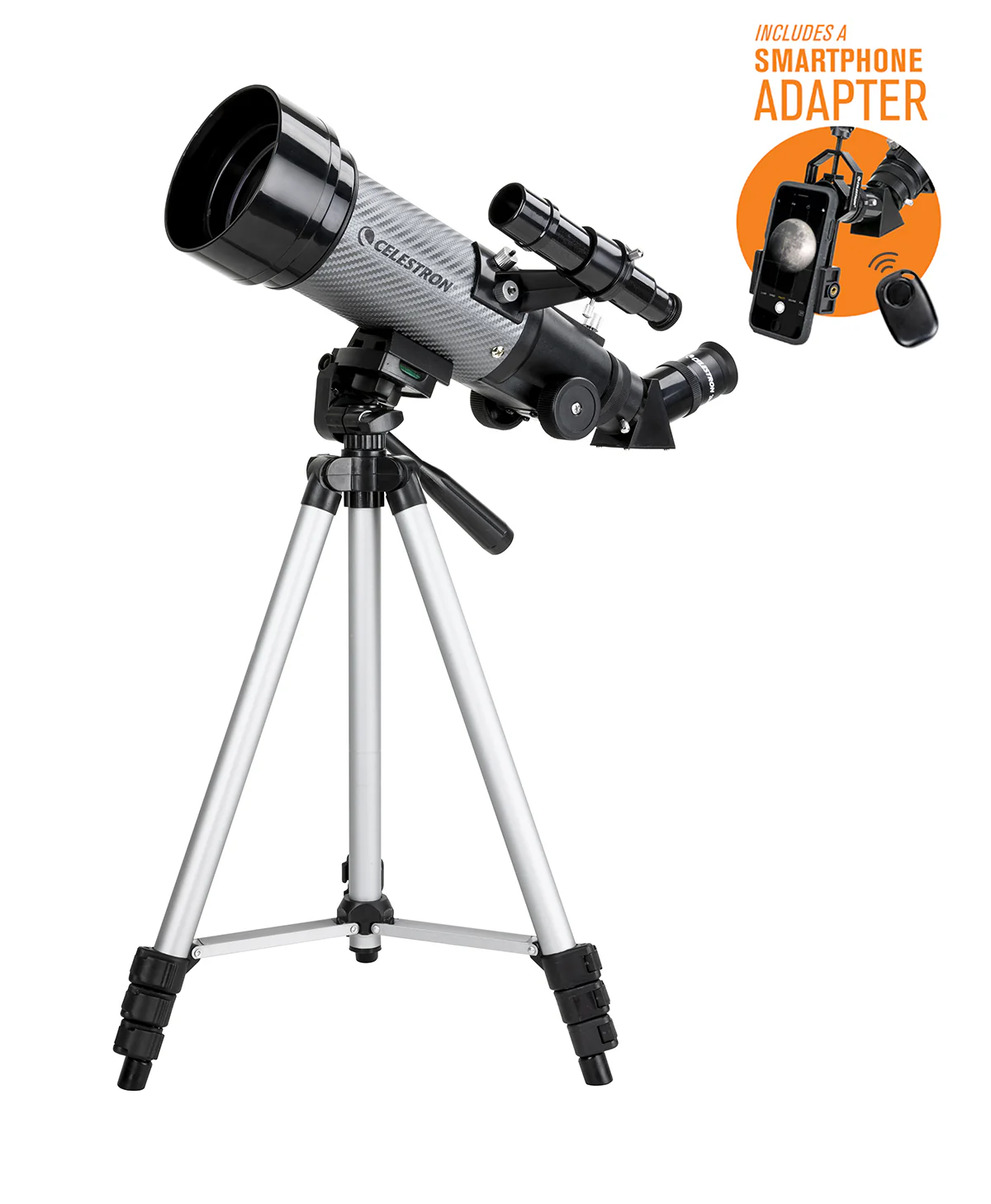 Celestron Travel Scope 70 DX Portable Telescope with Smartphone Adapter (22035) - Image 1