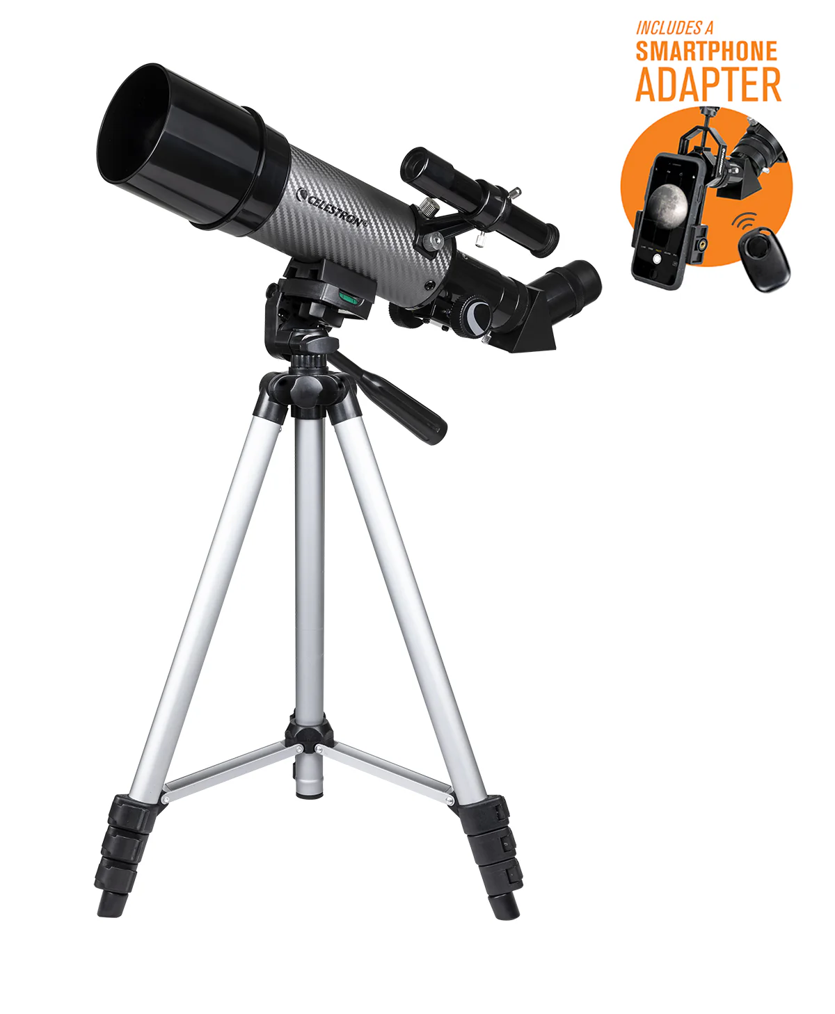 Celestron Travel Scope 60 DX Portable Telescope with Smartphone Adapter (22007) - Image 1