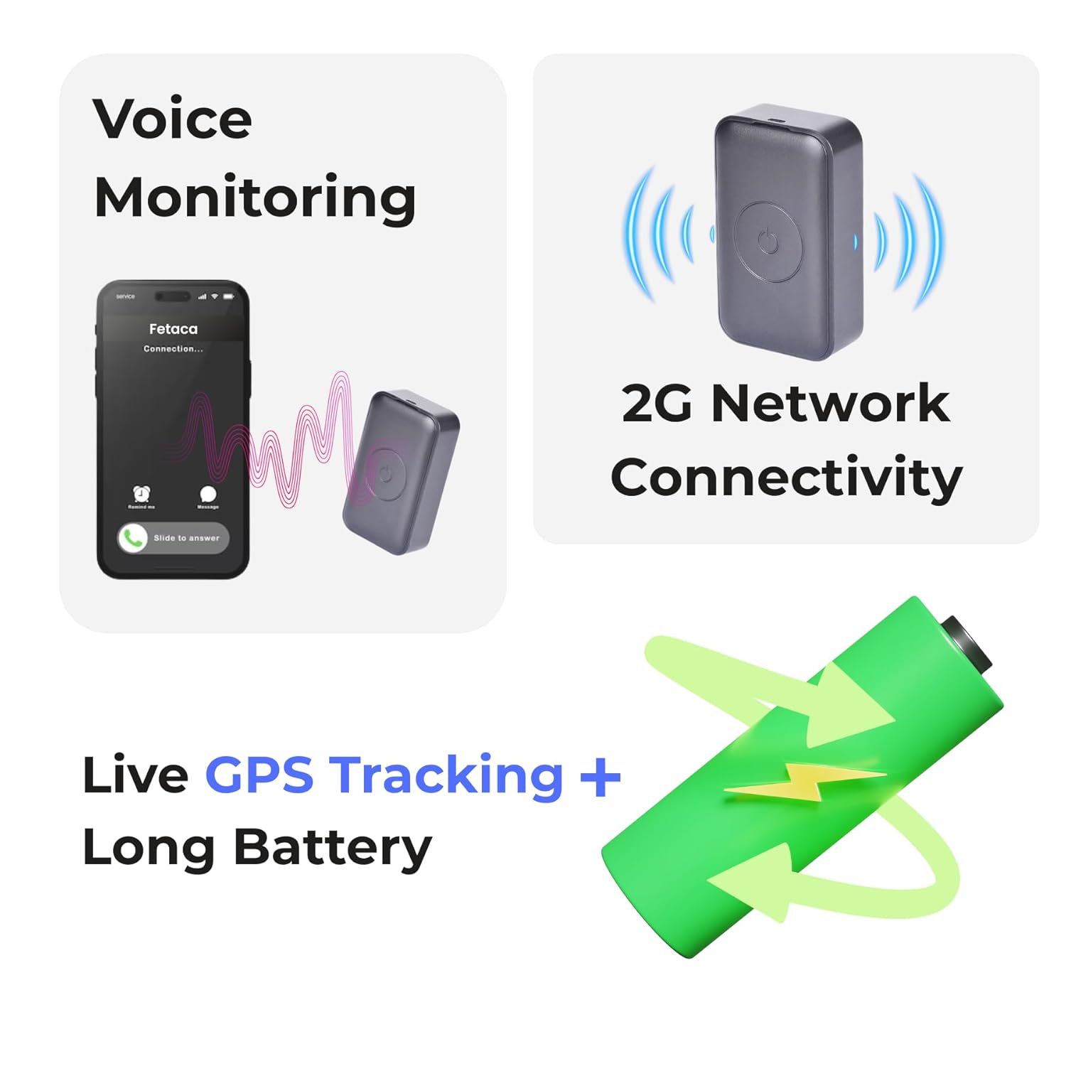 FETACA® P03 Smart GPS Tracker for Pets & Livestock | Live Location Tracking for Dogs, Cats & Farm Animals | Waterproof Collar | Safe & Secure Tracking Device (6 Months Sim and App) - Image 3