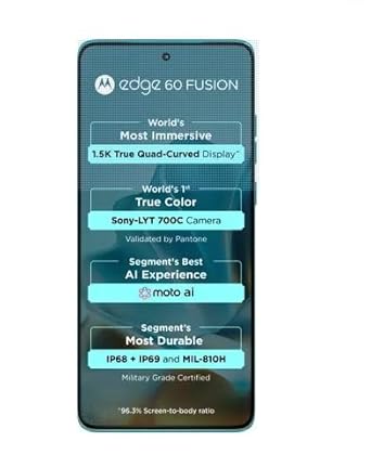 Motorola Edge 60 Fusion (Pantone Amazonite, 8GB RAM, 256GB Storage) - Image 3