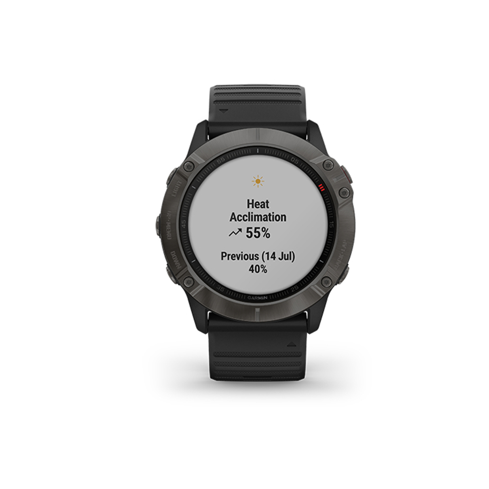 Garmin Smart Watch Fenix 6X-Carbon Gray Dlc With Black - Image 2
