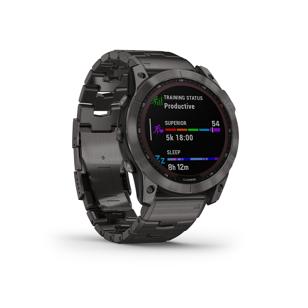 Garmin Smart Watch Fenix 7X Solar,Saph,Carbon Gray Ti W/Metal Band (Comes With One Extra Black Silicon Band Foc) - Image 3