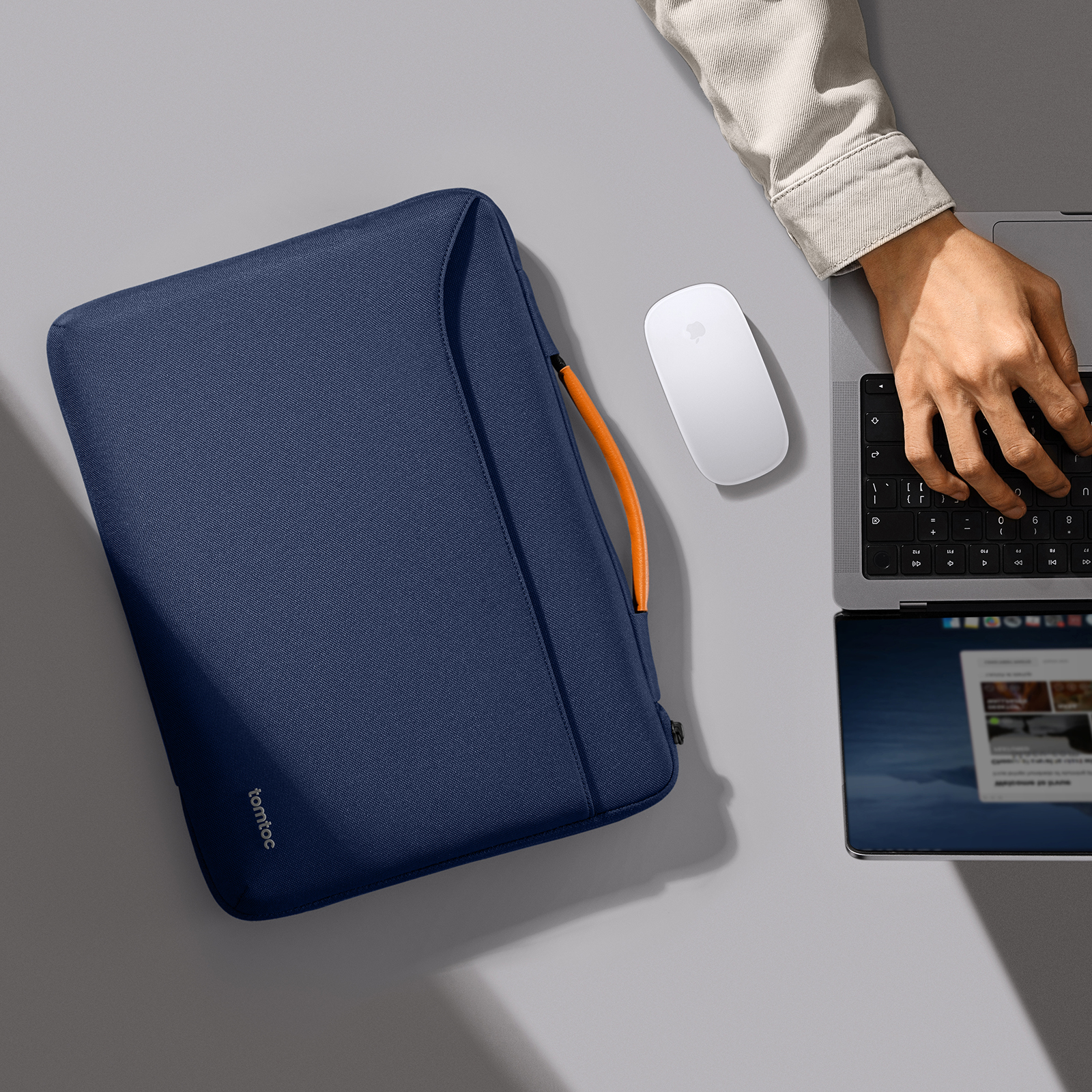 Defender-A22 Laptop Briefcase 16 Inch MacBook-Navy Blue - Image 11