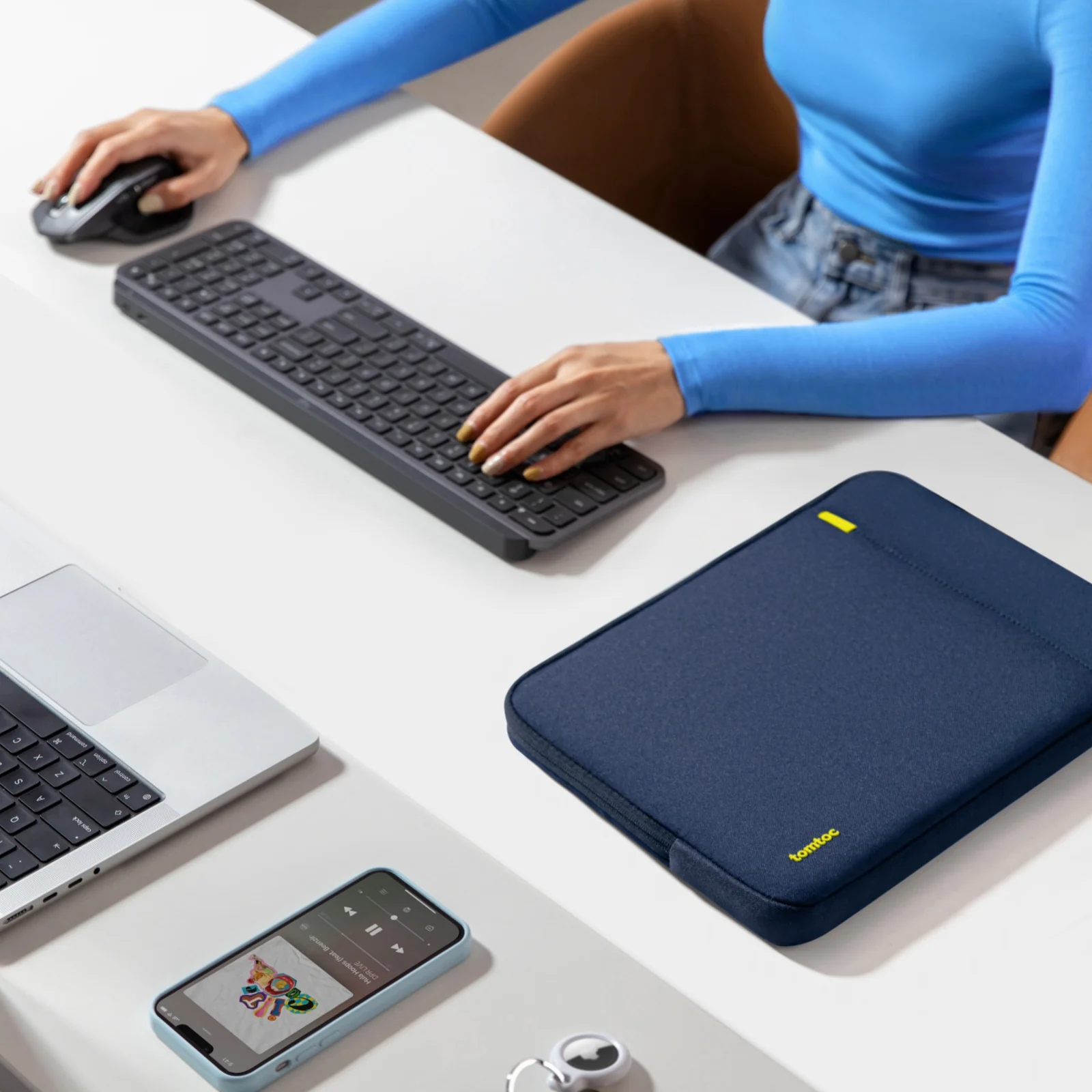 Defender-A13 Laptop Sleeve 38.1 cm(15 Inch) MacBook-Navy Blue - Image 11