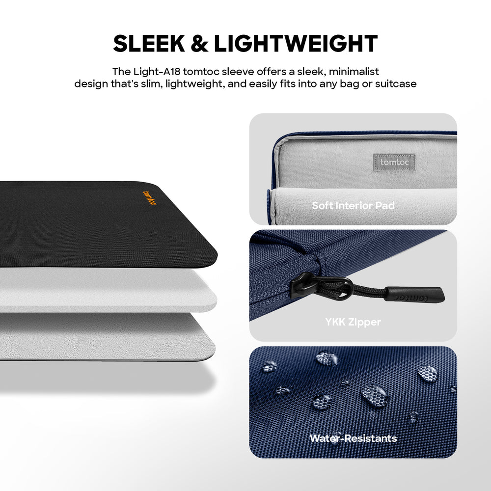 Light-A18 Laptop Sleeve 38.1 cm(15 Inch) MacBook-Black - Image 2