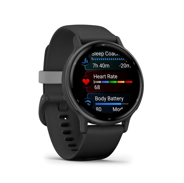 Vivoactive 5 Slate Aluminum Bezel With Black Case And Silicone Band - Image 3