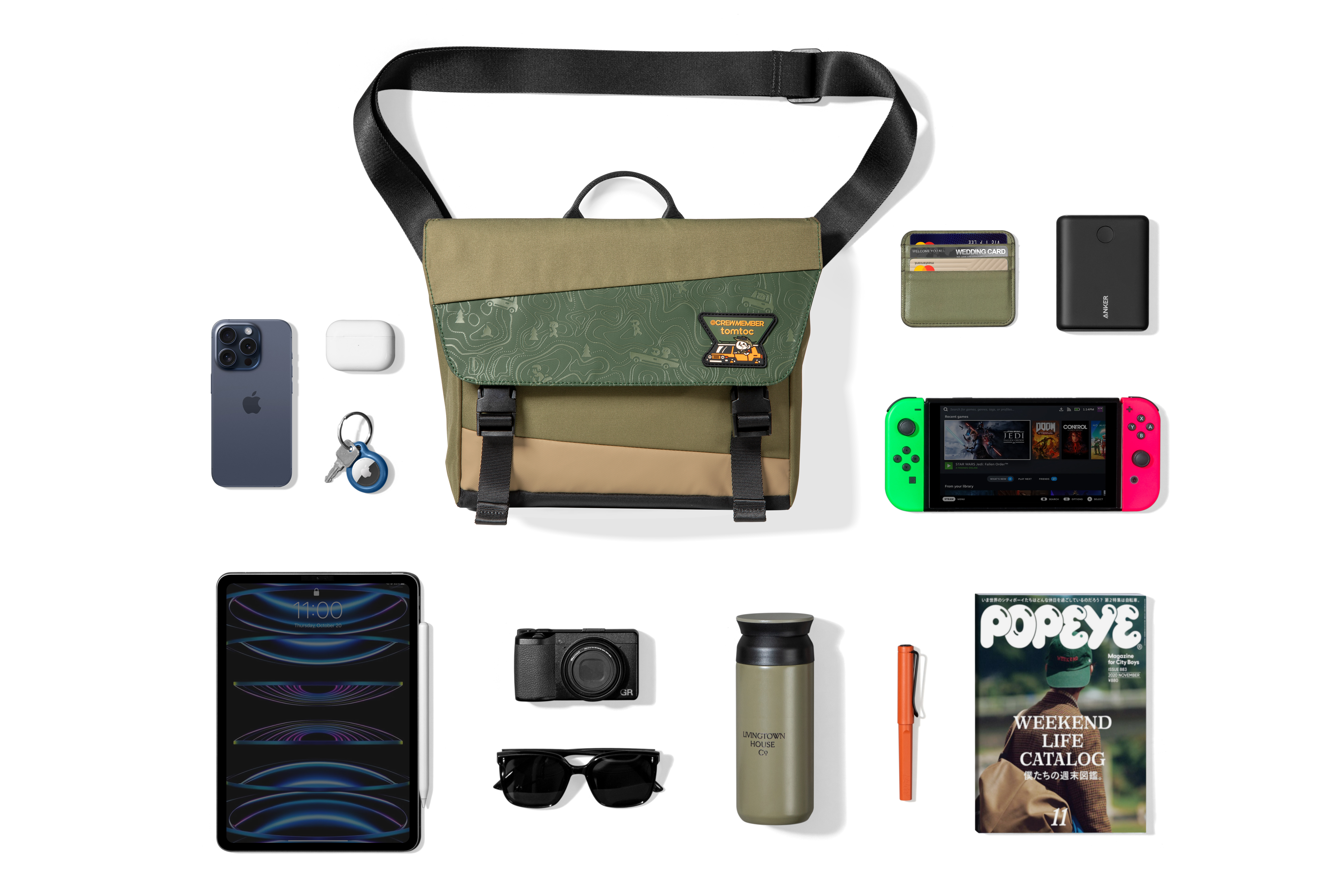 Slash-T27 Shoulder Bag Green - Image 13