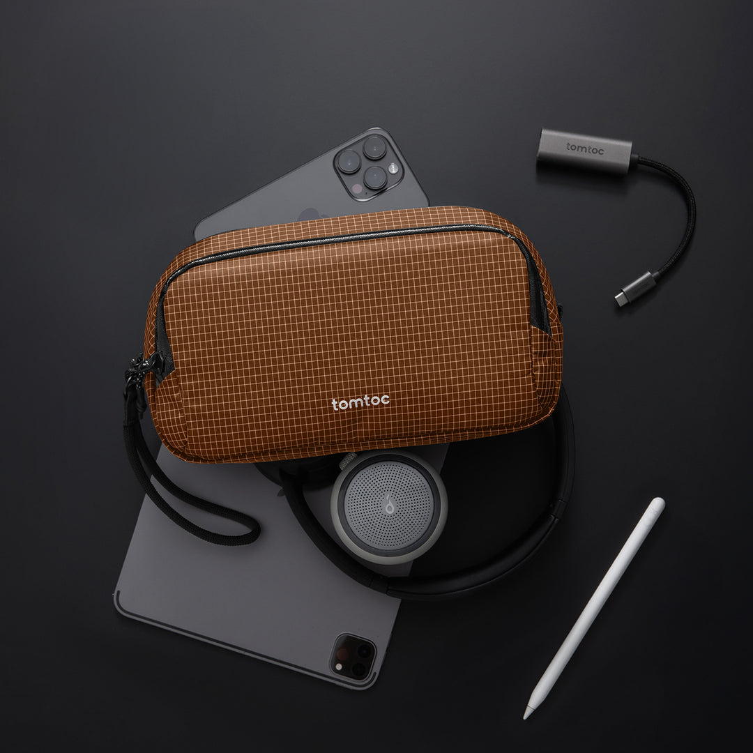 Light-T12 Electronic Accessory Pouch Pro 1.8L-Brown - Image 9
