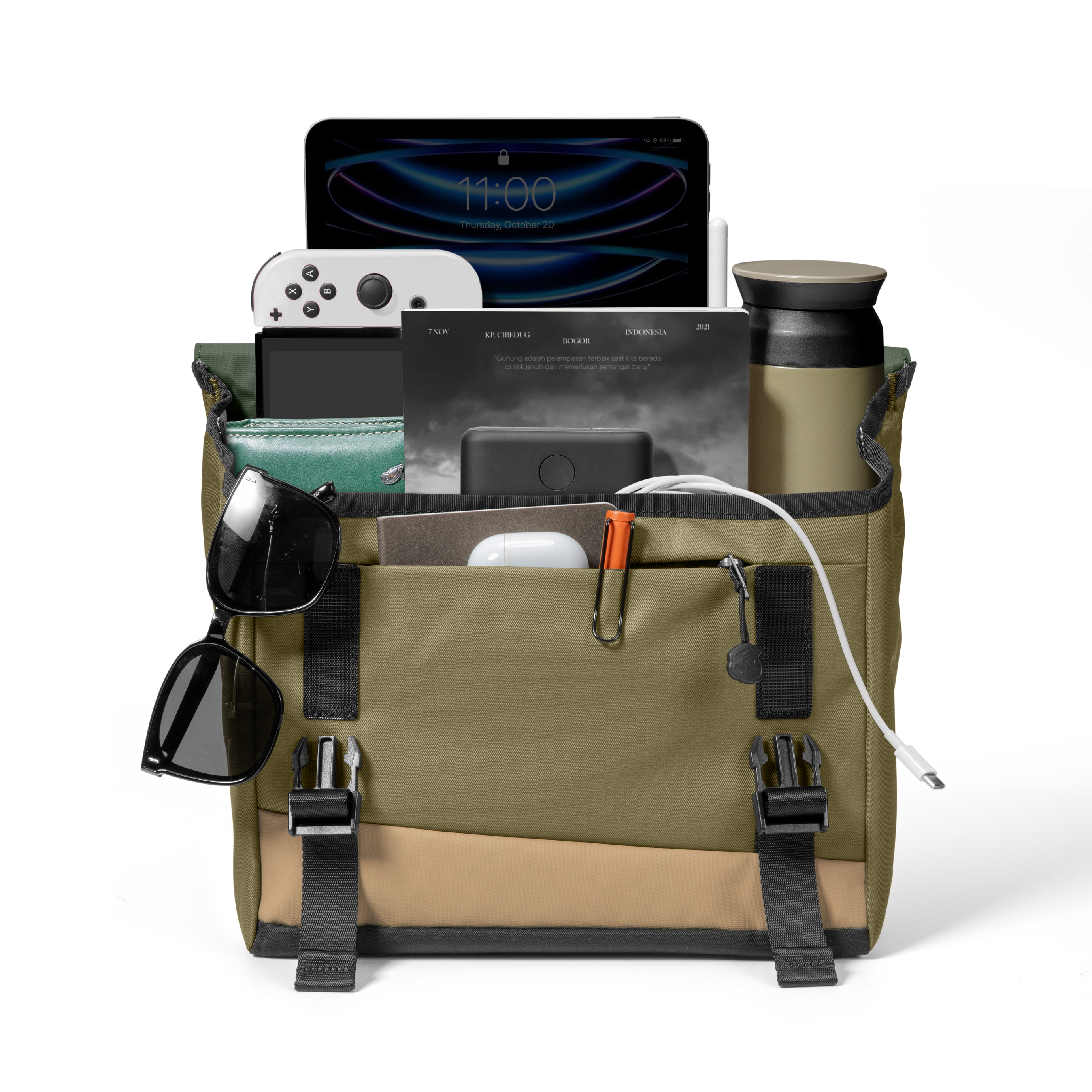 Slash-T27 Shoulder Bag Green - Image 3
