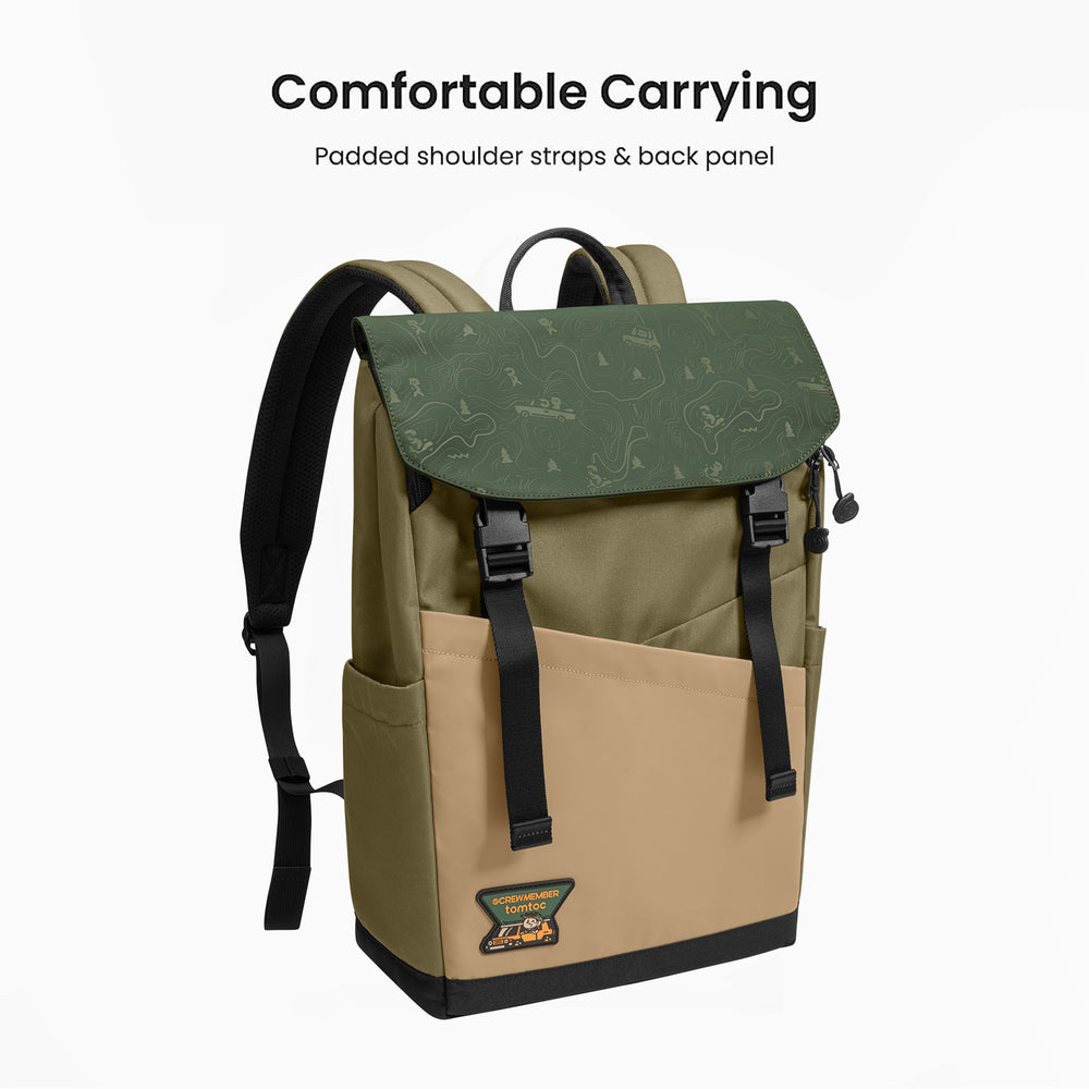 Slash-T64 Flip Laptop Backpack 15.6 Inch/18L-Green - Image 2
