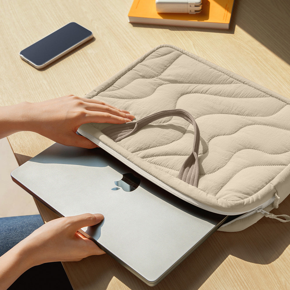 Terra-A28 Puffy Laptop Handbag 35.56 cm(14 Inch) Universal-Natural Sand - Image 12