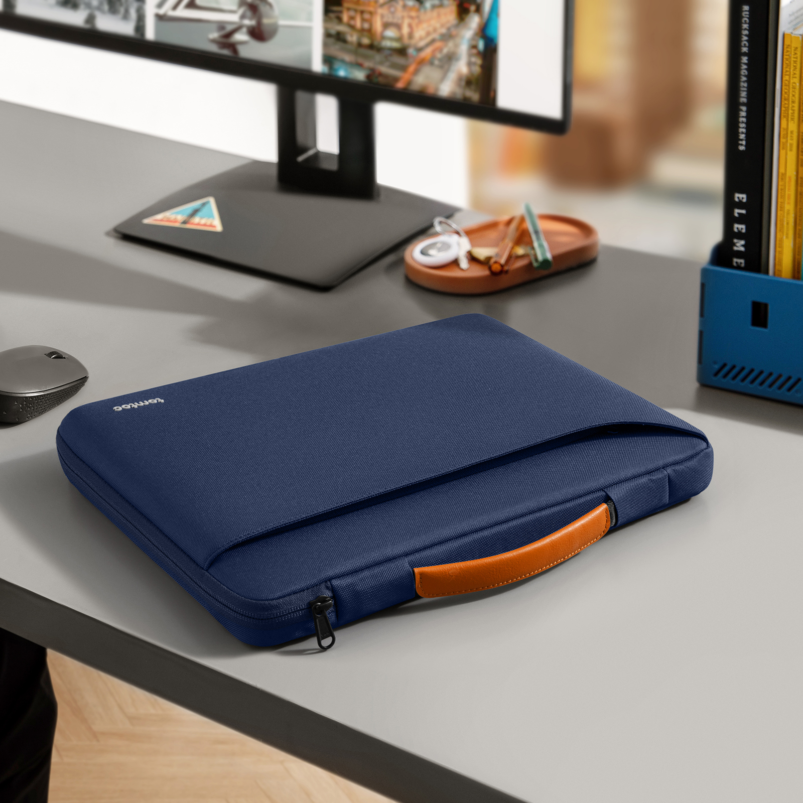 Defender-A22 Laptop Briefcase 16 Inch MacBook-Navy Blue - Image 10