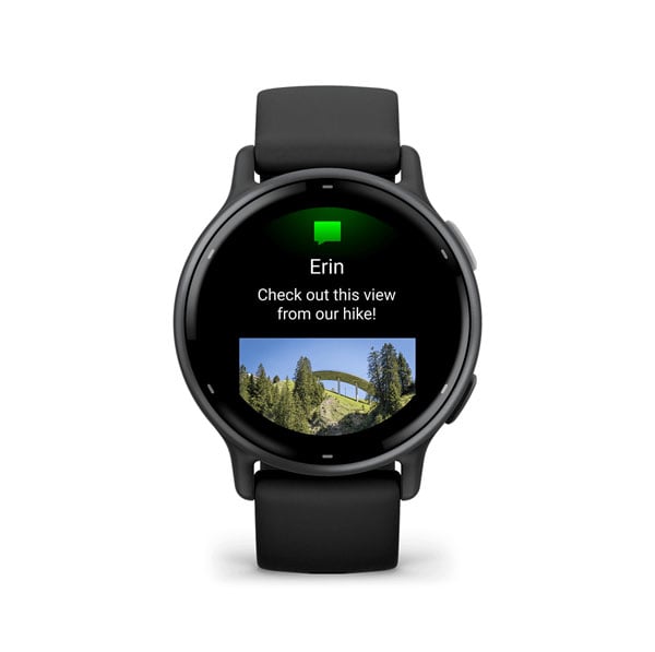 Vivoactive 5 Slate Aluminum Bezel With Black Case And Silicone Band - Image 2