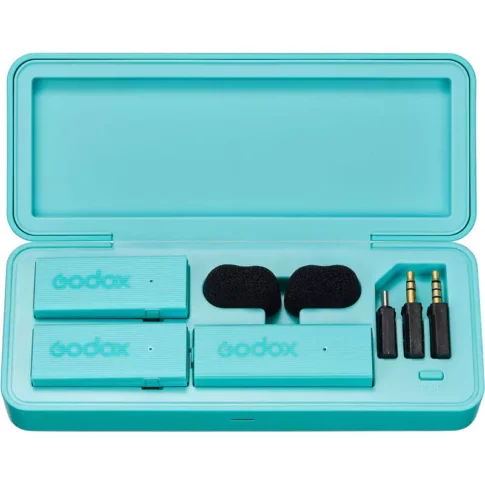 Godox MoveLink Mini UC 2-Person Wireless Microphone System for Cameras & Mobile Devices (2.4 GHz, Macaron Green) - Image 2