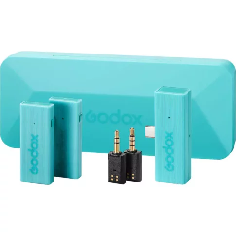 Godox MoveLink Mini UC 2-Person Wireless Microphone System for Cameras & Mobile Devices (2.4 GHz, Macaron Green) - Image 1