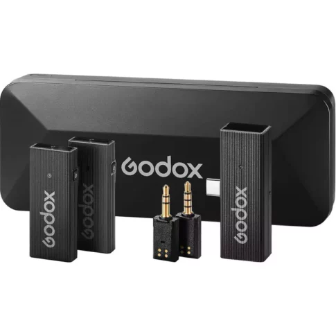 Godox MoveLink Mini UC 2-Person Wireless Microphone System for Cameras & Mobile Devices (2.4 GHz, Classic Black) - Image 1