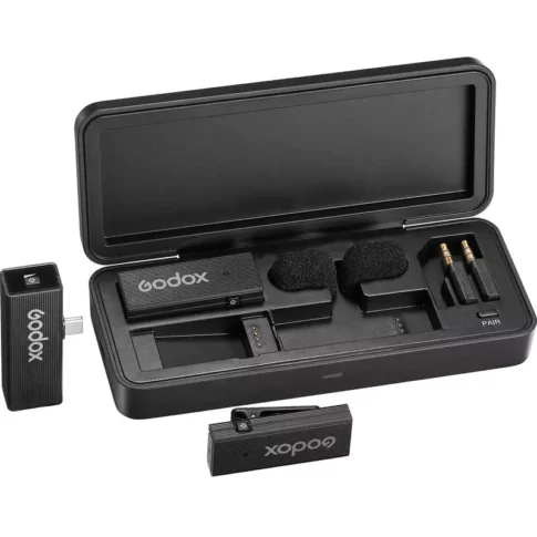 Godox MoveLink Mini UC 2-Person Wireless Microphone System for Cameras & Mobile Devices (2.4 GHz, Classic Black) - Image 2